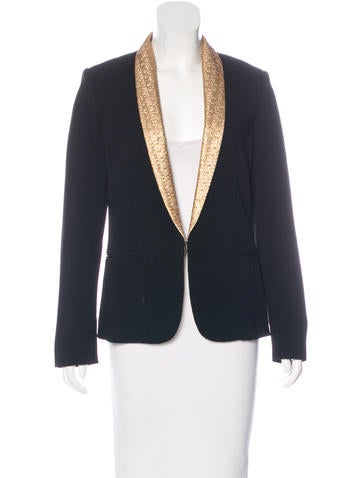 Rag & Bone Metallic Shawl Lapel Blazer