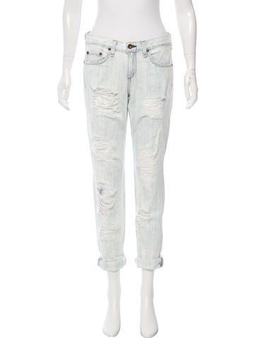 Rag & Bone Distressed Boyfriend Jeans w/ Tags