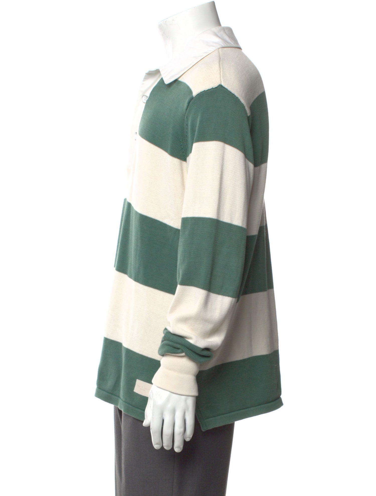 Rag & Bone Striped Collar Polo Sweater