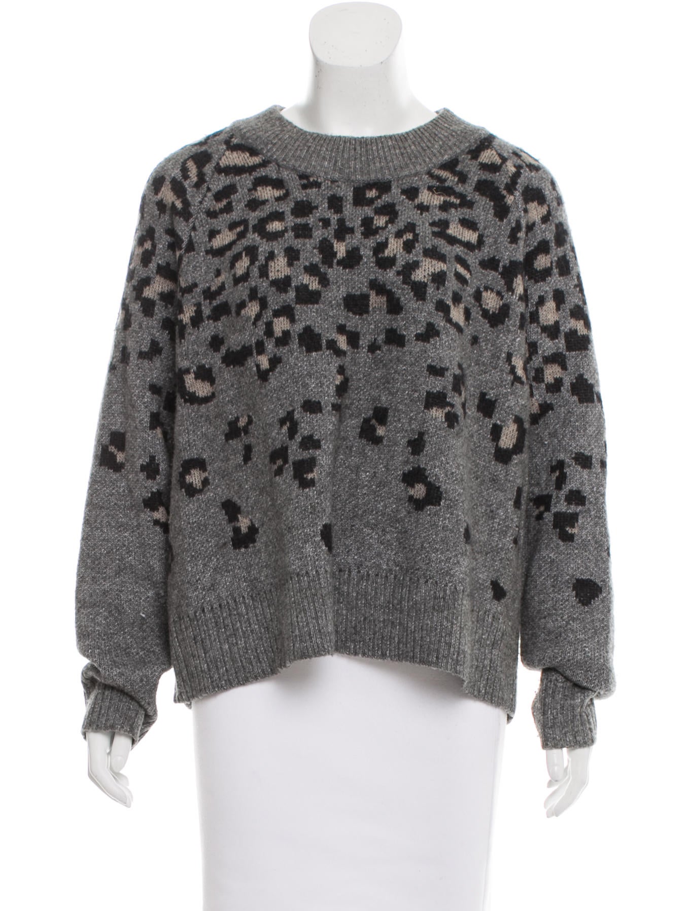 Rag & Bone Leopard Pattern Knit Sweater - Clothing - WRAGB74896 The Rea...
