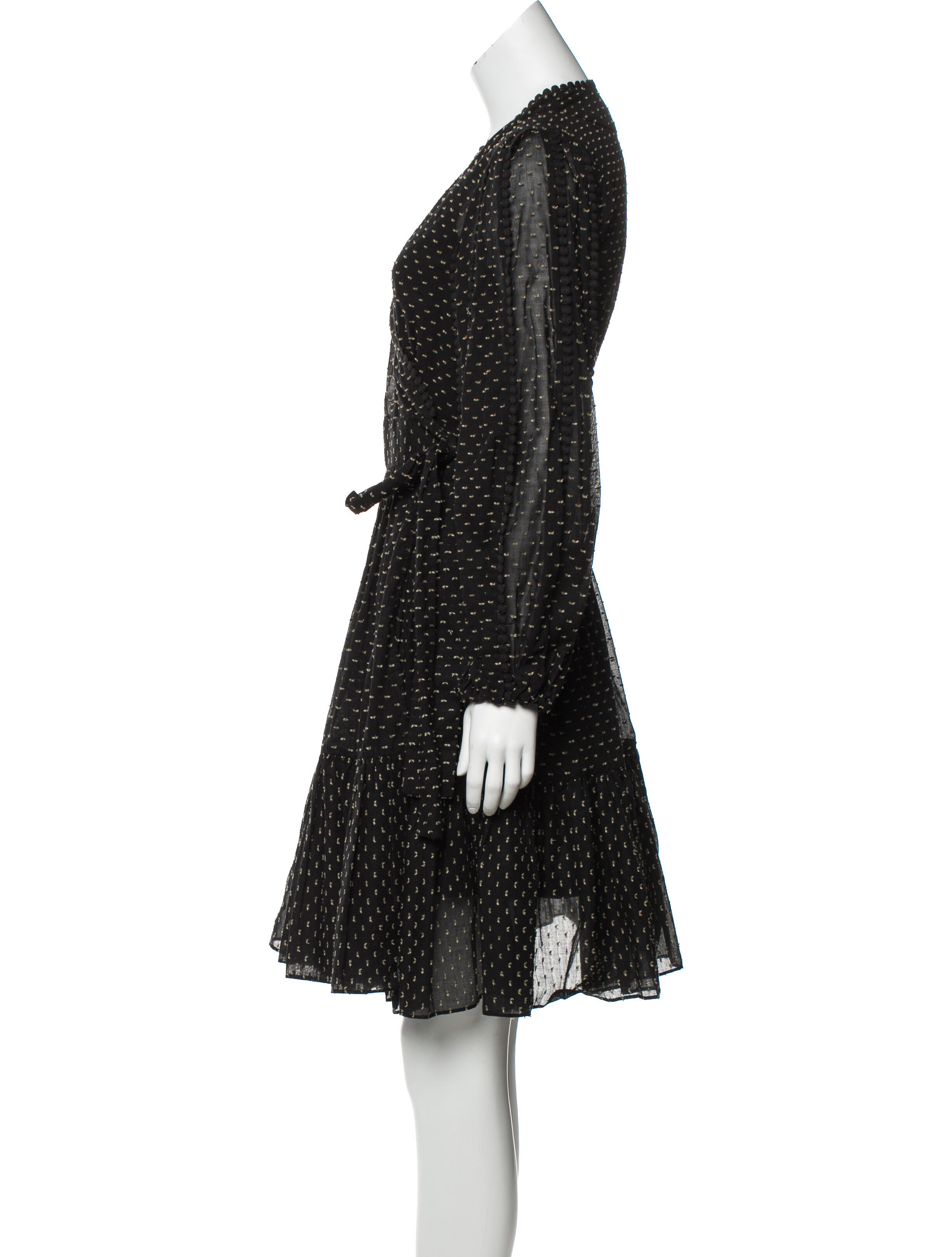 Rachel Gilbert Polka Dot Print Knee-Length Dress