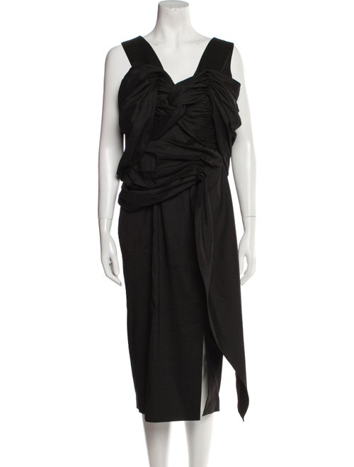 Rachel Gilbert Cowl Neck Midi Length Dress