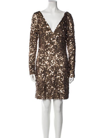 Rachel Gilbert Dresses V-Neck Mini Dress US 10 | L