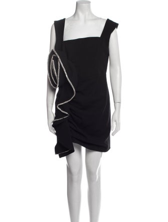 Rachel Gilbert Square Neckline Mini Dress