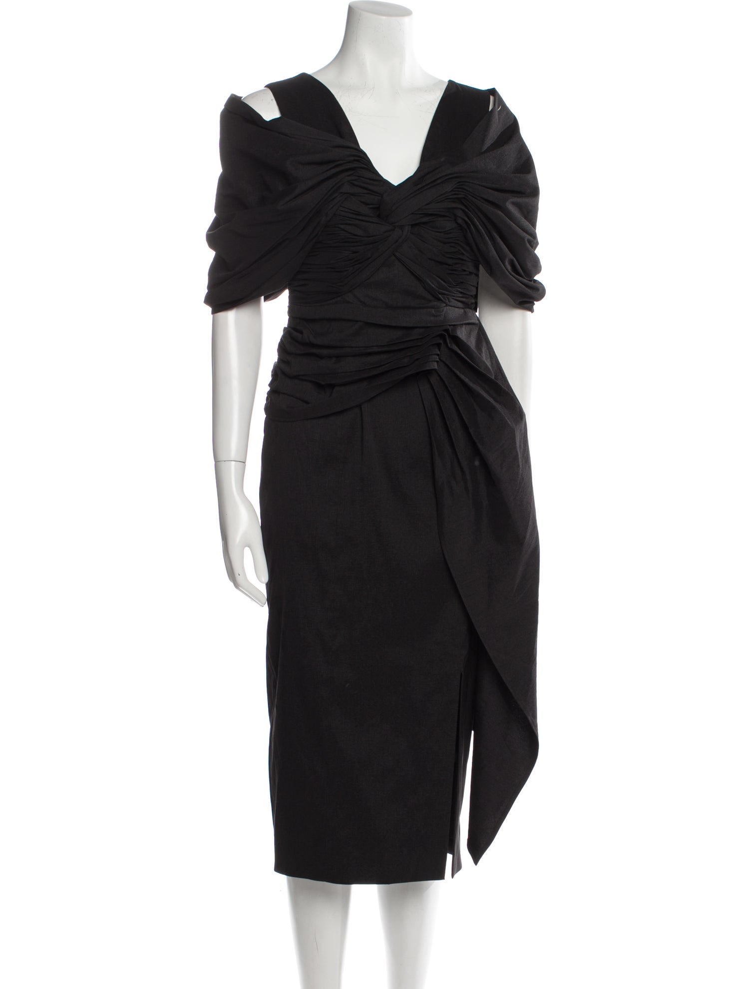 Rachel Gilbert V-Neck Midi Length Dress