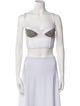 Rachel Gilbert Colorblock Pattern Square Neckline Crop Top