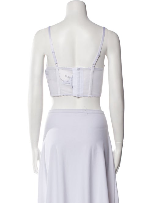 Rachel Gilbert Colorblock Pattern Square Neckline Crop Top