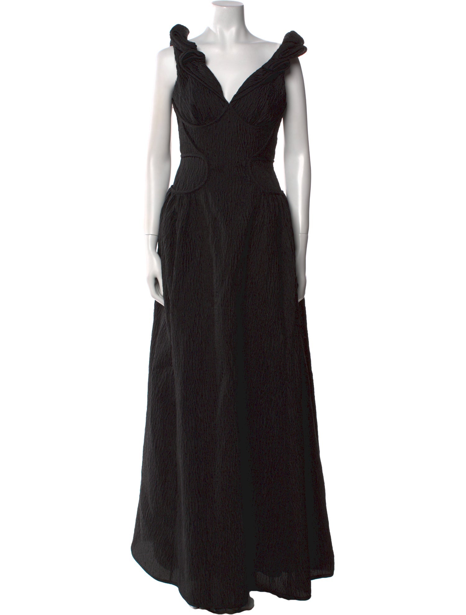 Rachel Gilbert V-Neck Long Dress