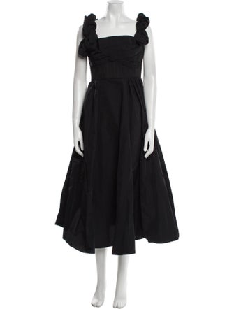 Rachel Gilbert Square Neckline Long Dress