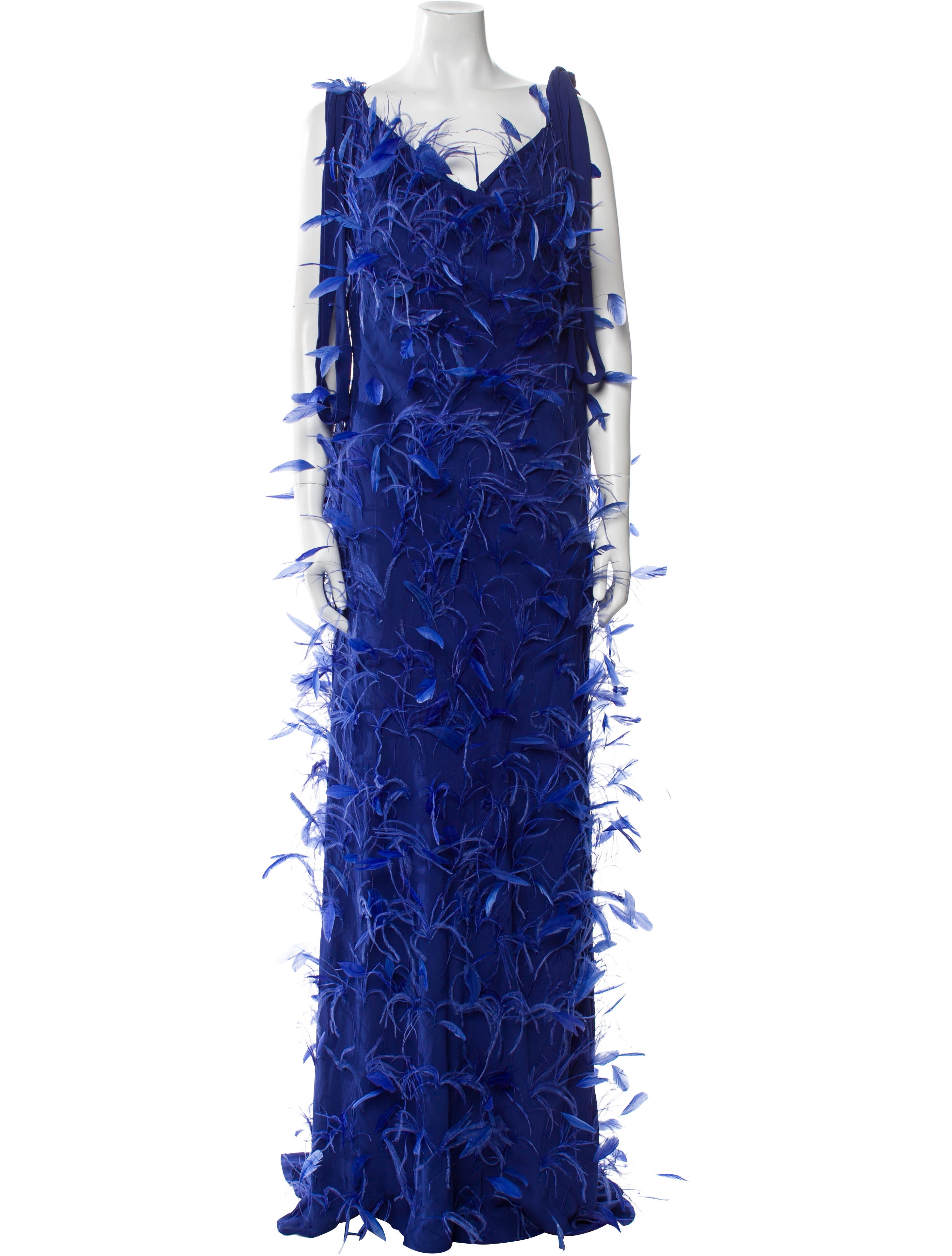 Rachel Gilbert V-Neck Long Dress