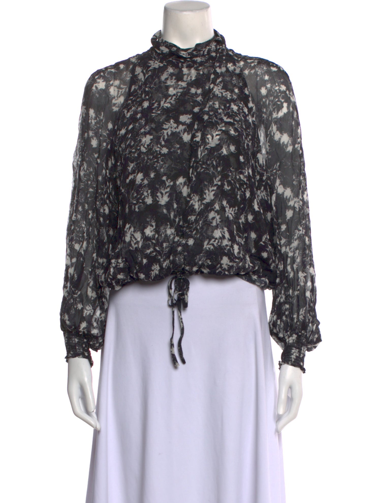 Rachel Gilbert Silk Lace Pattern Blouse