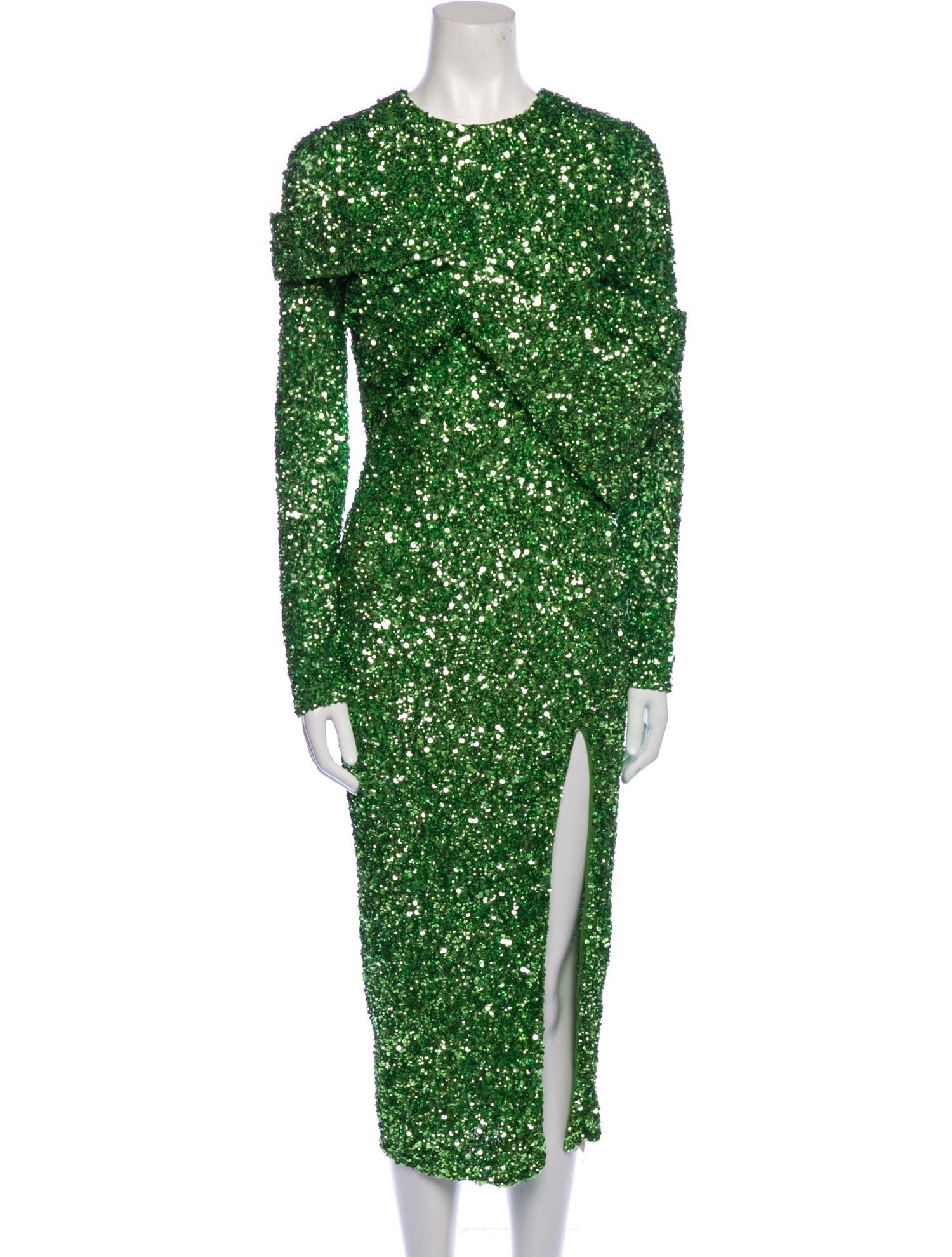 Rachel Gilbert Crew Neck Midi Length Dress