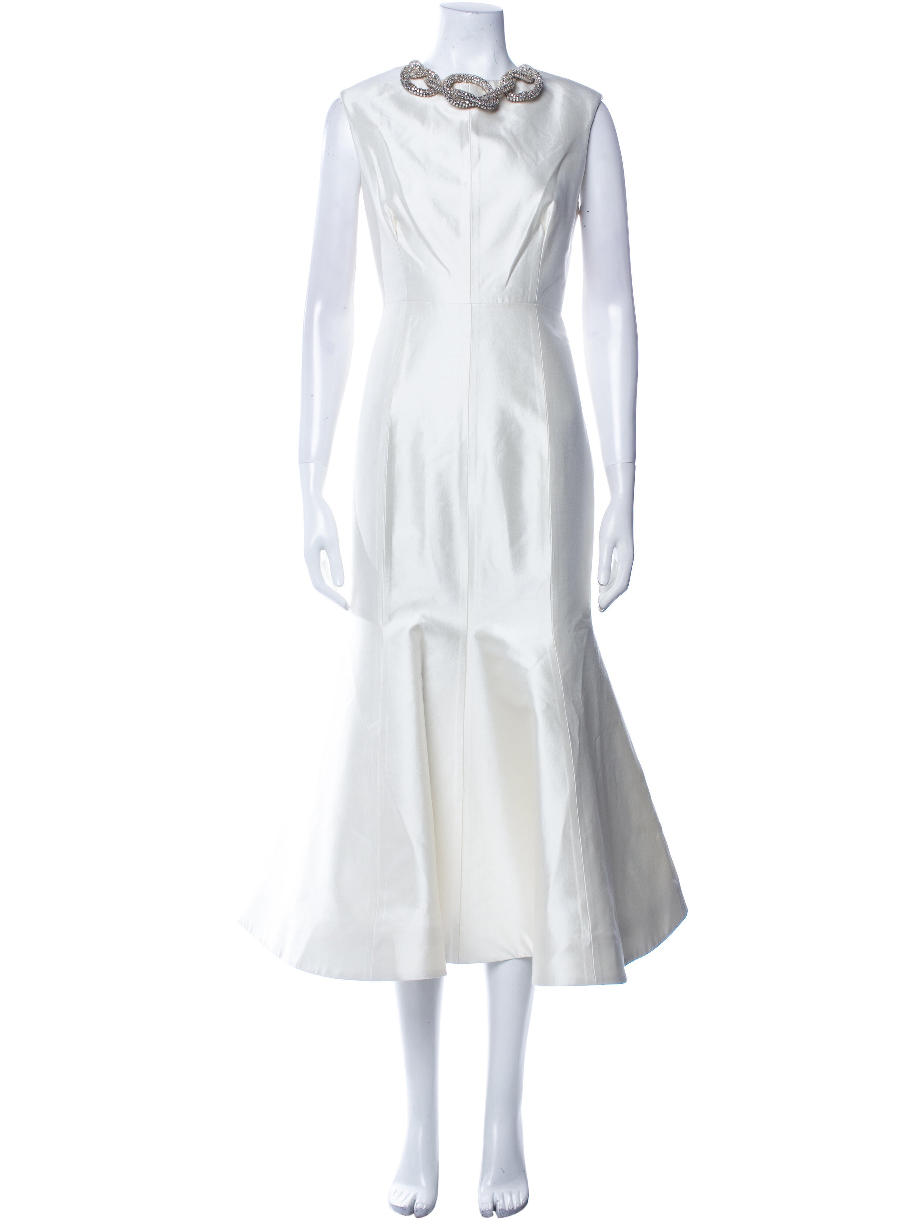 Rachel Gilbert Bateau Neckline Long Dress