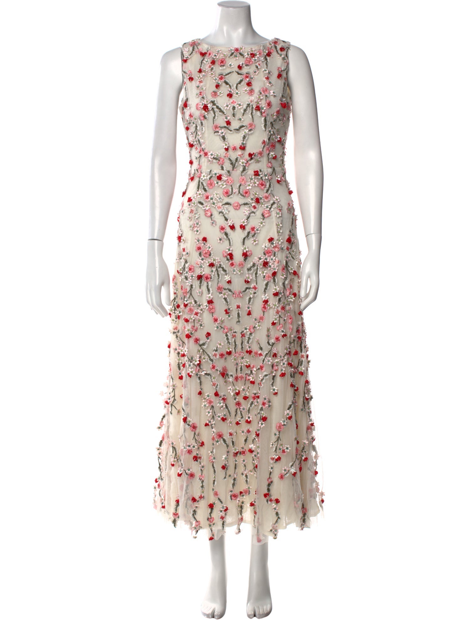 Rachel Gilbert Floral Print Long Dress