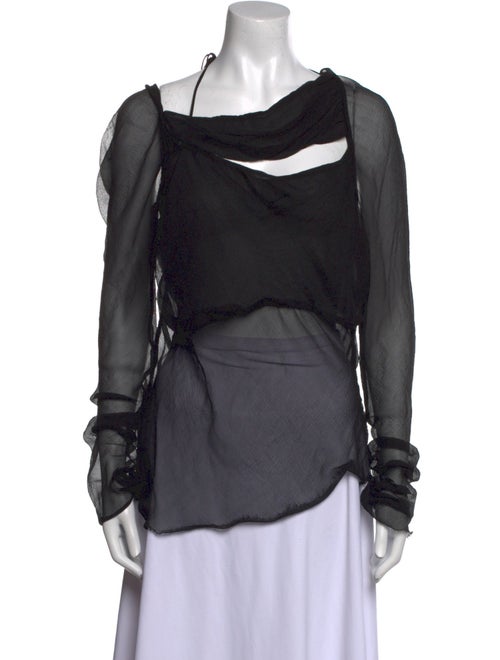 Rachel Gilbert Silk Cowl Neck Blouse