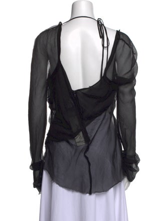 Rachel Gilbert Silk Cowl Neck Blouse