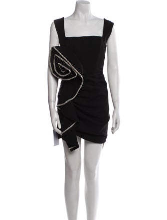 Rachel Gilbert Square Neckline Mini Dress