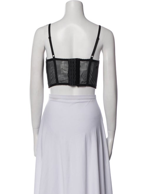 Rachel Gilbert Nylon V-Neck Crop Top