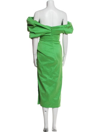 Rachel Gilbert Off-The-Shoulder Long Dress