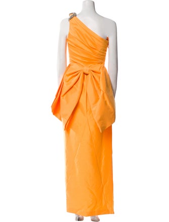 Rachel Gilbert One-Shoulder Long Dress