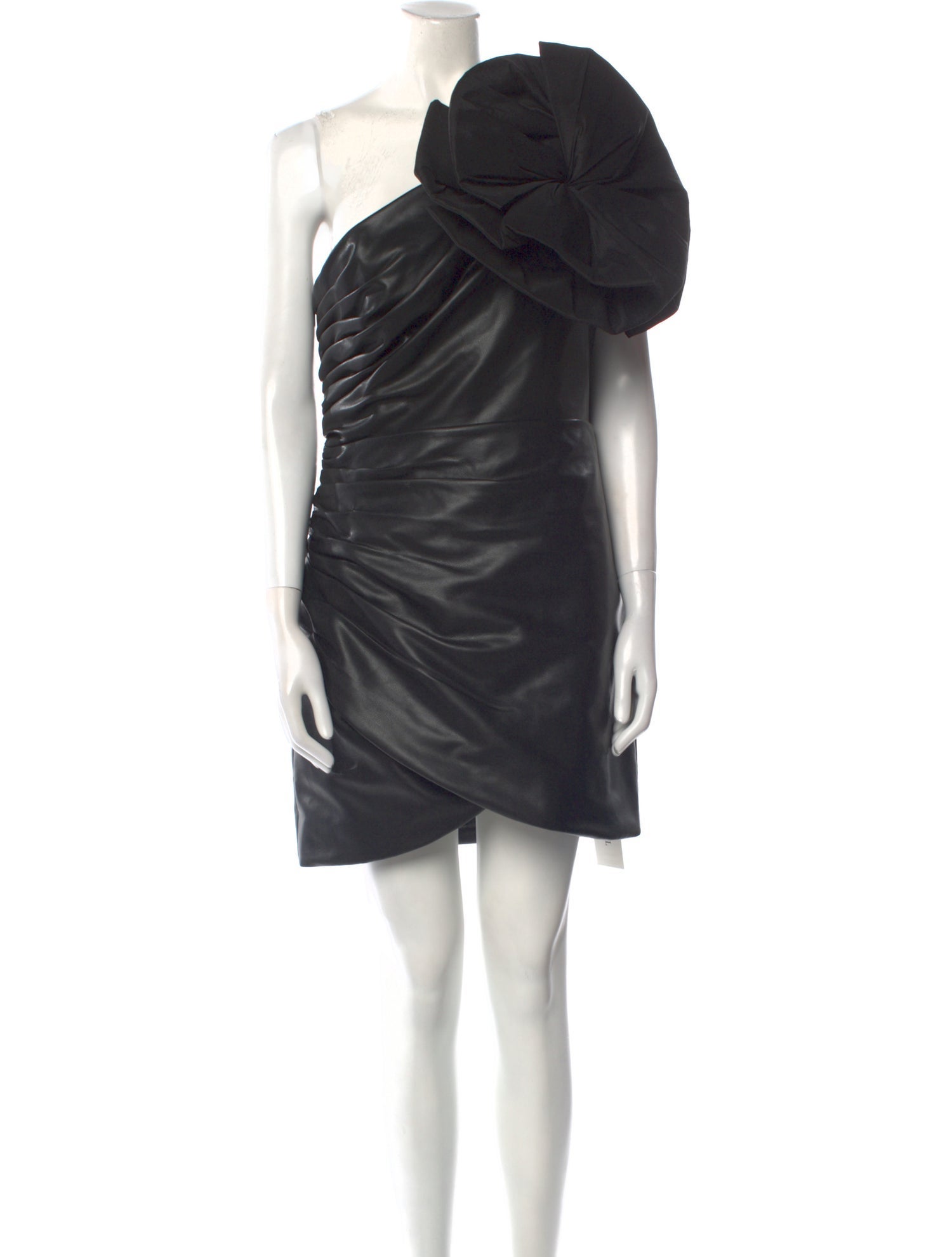 Rachel Gilbert Faux Leather Mini Dress