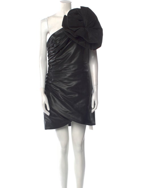 Rachel Gilbert Faux Leather Mini Dress