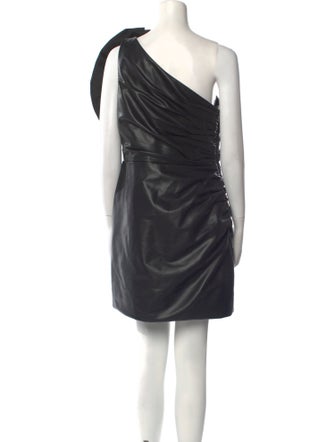 Rachel Gilbert Faux Leather Mini Dress