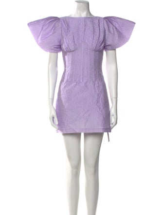 Rachel Gilbert Scoop Neck Mini Dress