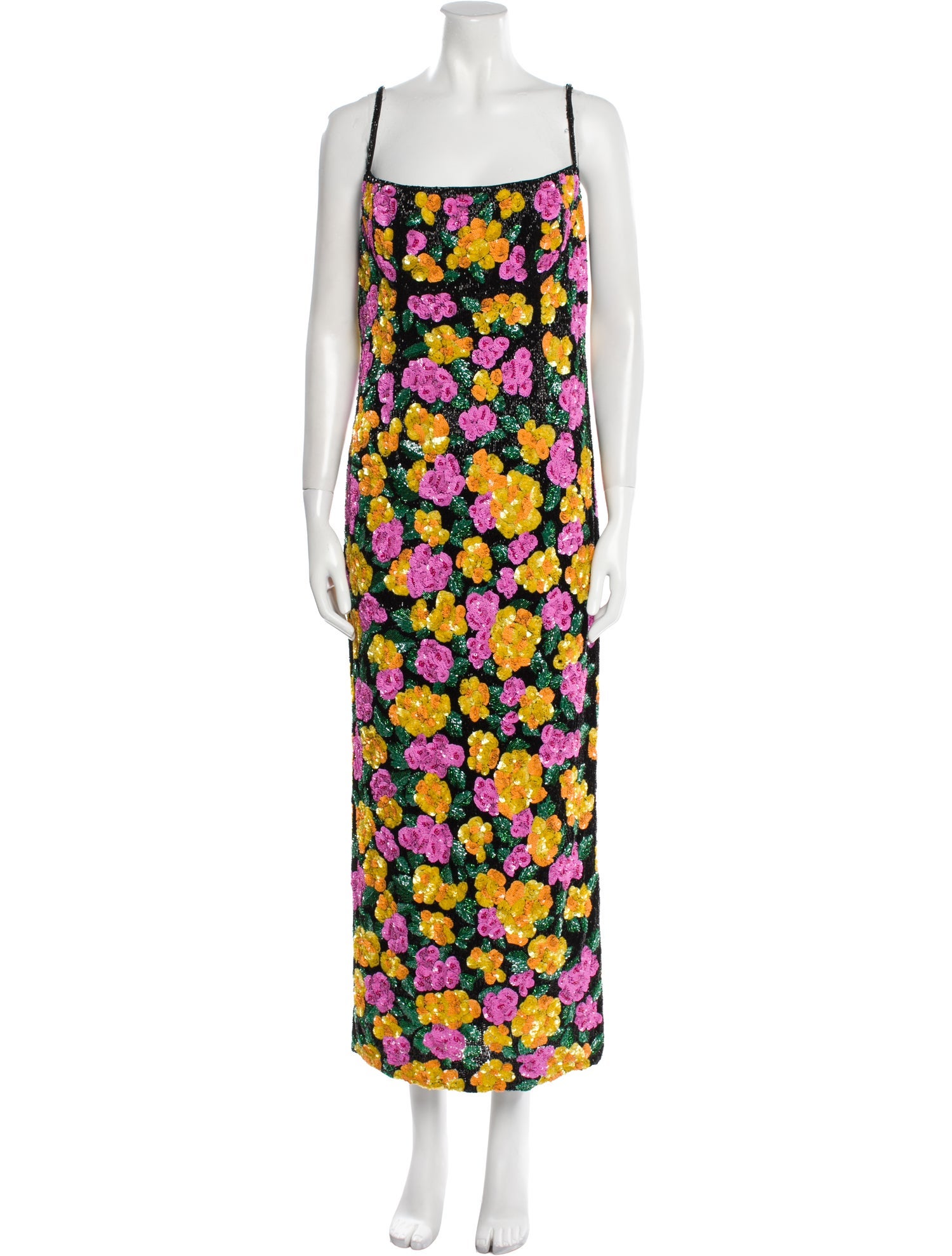 Rachel Gilbert Floral Print Long Dress