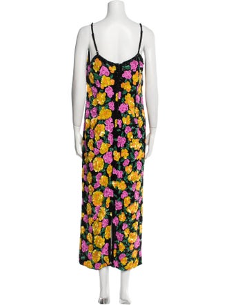 Rachel Gilbert Floral Print Long Dress