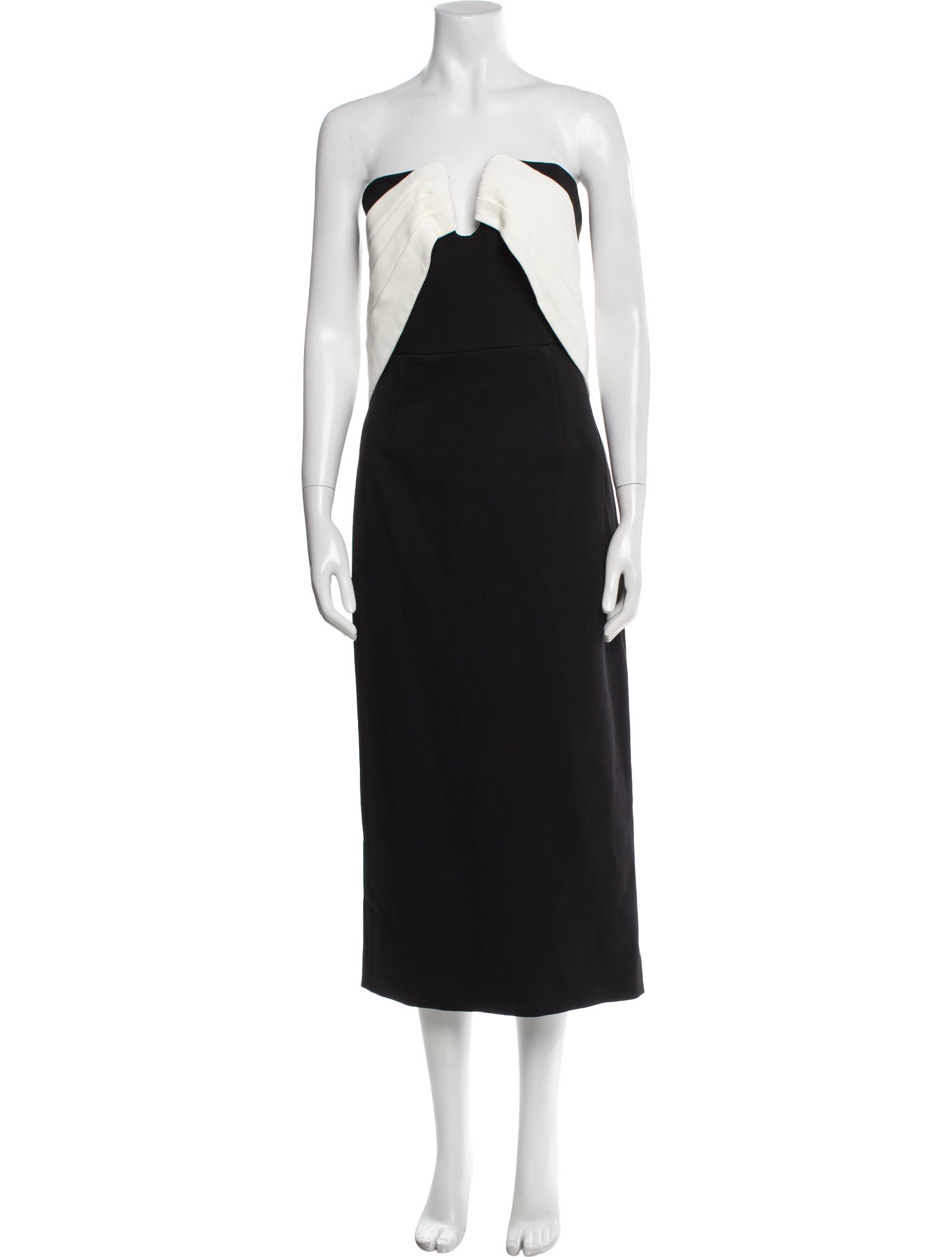 Rachel Gilbert Strapless Midi Length Dress