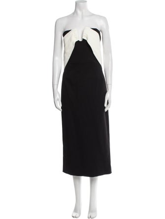 Rachel Gilbert Strapless Midi Length Dress