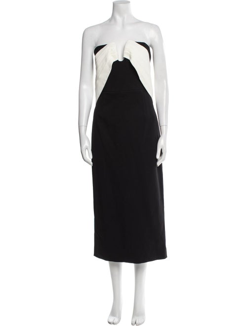 Rachel Gilbert Strapless Midi Length Dress