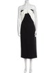 Rachel Gilbert Strapless Midi Length Dress