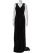Rachel Gilbert V-Neck Long Dress