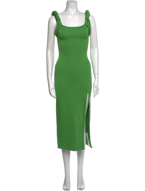 Rachel Gilbert Square Neckline Midi Length Dress