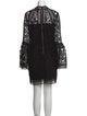 Rachel Gilbert Lace Pattern Mini Dress