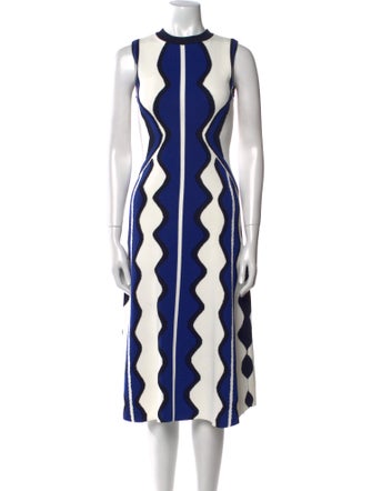 Rachel Gilbert Printed Midi Length Dress
