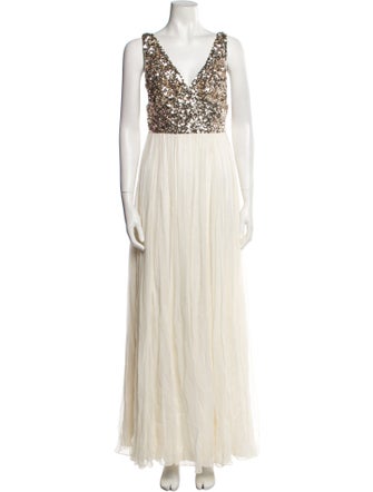 Rachel Gilbert Silk Long Dress