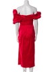 Rachel Gilbert Off-The-Shoulder Midi Length Dress