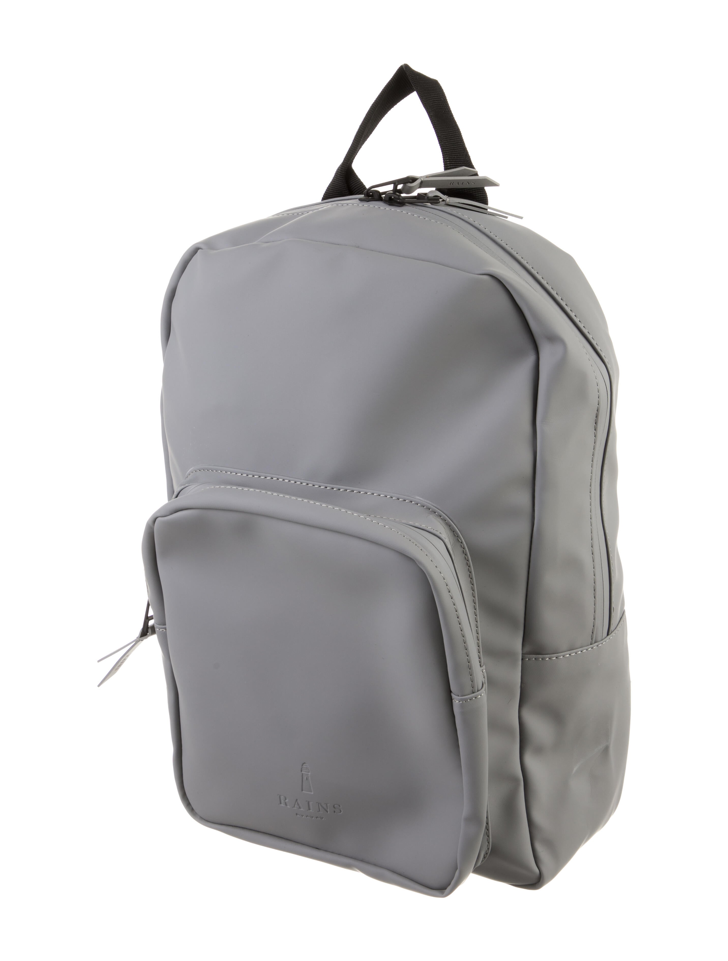 Rains Leather Backpack Grey Backpacks, Handbags WRAIN20610 The