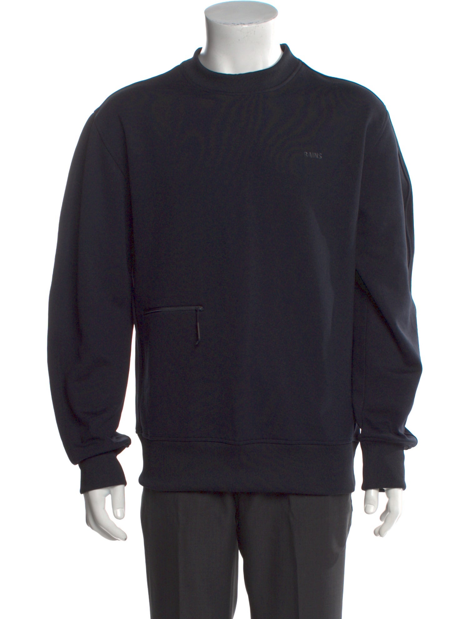 Rains Crew Neck Long Sleeve Pullover