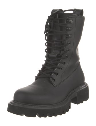 Rains Leather Combat Boots