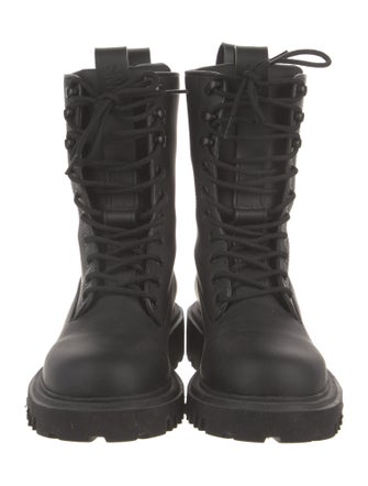 Rains Leather Combat Boots