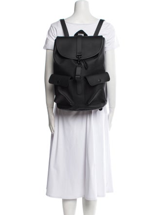 Rains Leather Backpack