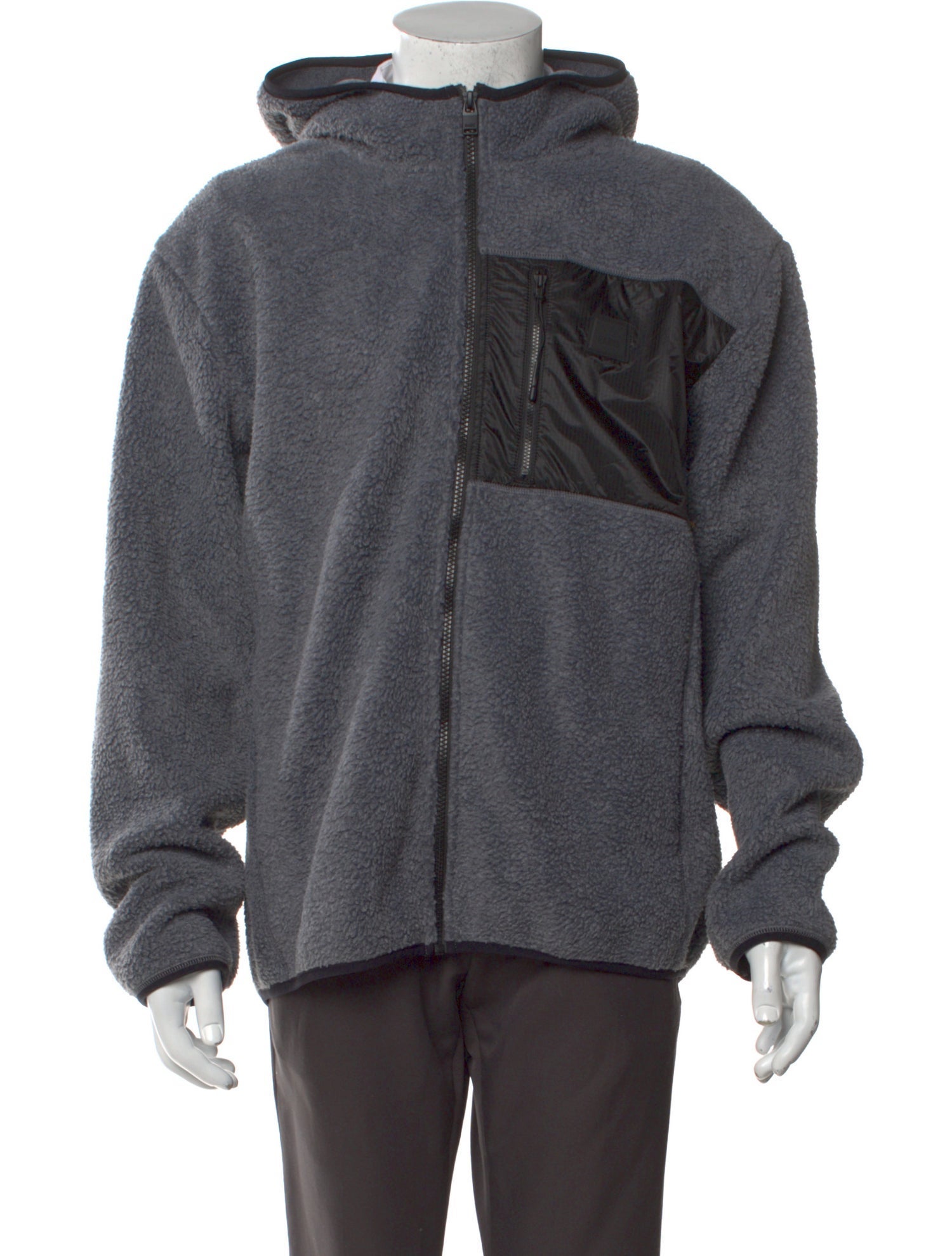 Rains Colorblock Pattern Turtleneck Hoodie w/ Tags