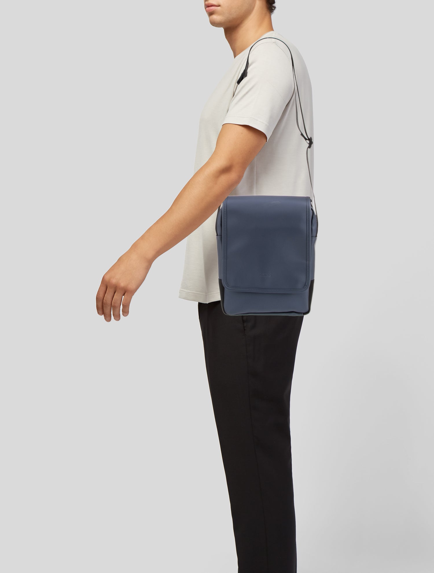 Rains Leather Messenger Bag