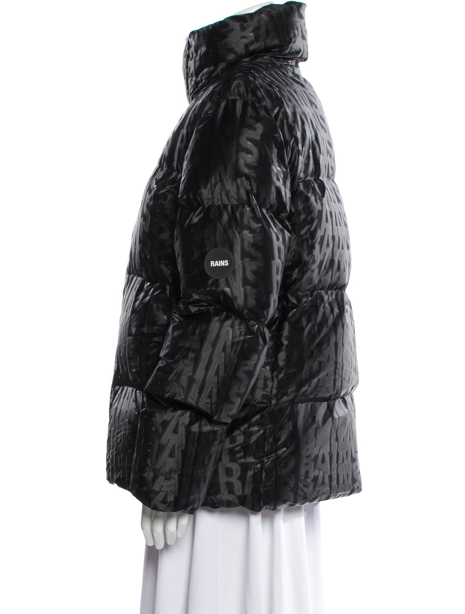 Rains Nylon Faux Fur Jacket