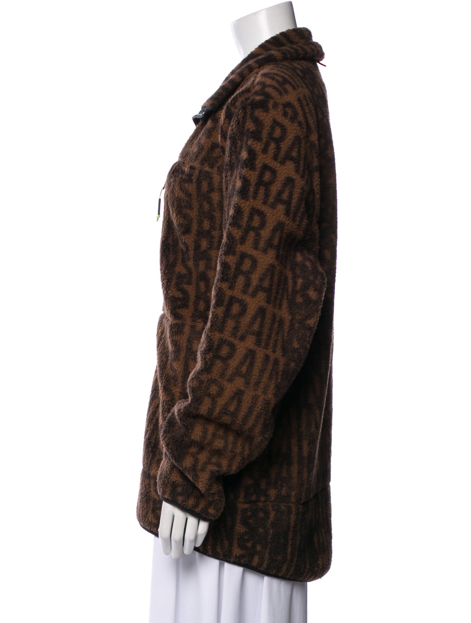 Rains Printed Faux Fur Jacket