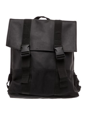 Pre-owned Rains Rubber Backpack In Black